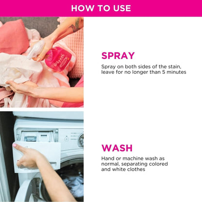 Stardrops Pink Stuff Oxi Stain Remover Spray 500ml – Gentle Fabric-Safe Spray for Baby Clothes, Bibs, and Toddler Stains