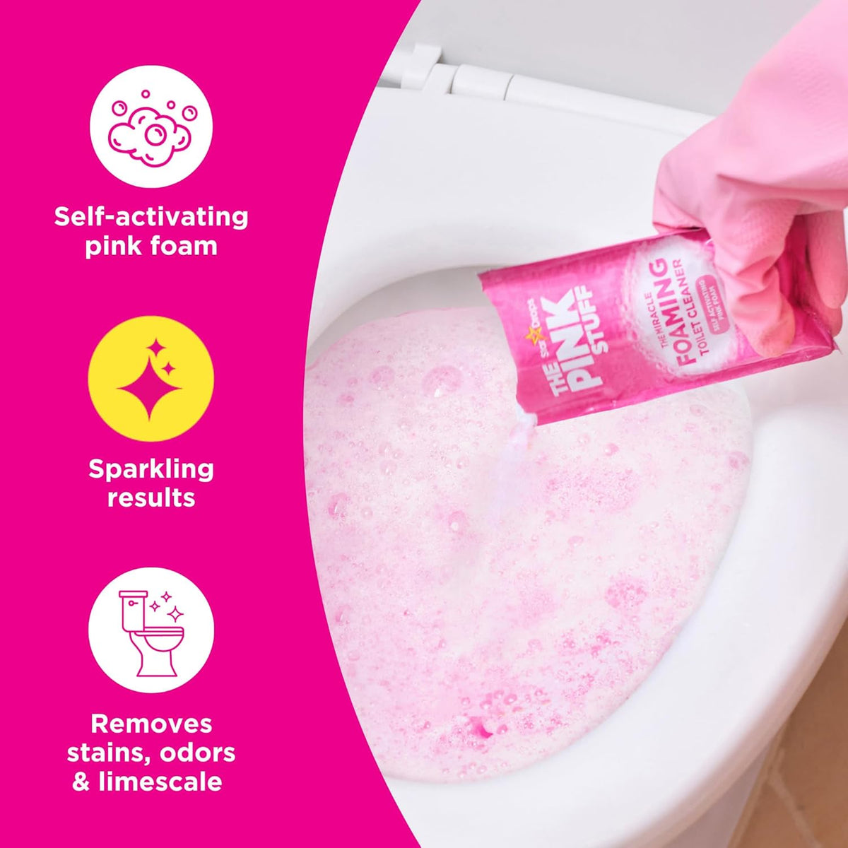 Stardrops The Pink Stuff Bathroom Cleaning Kit – Fume-Free Cleaning Ritual, Safer for Family Bathrooms and Sensitive Skin