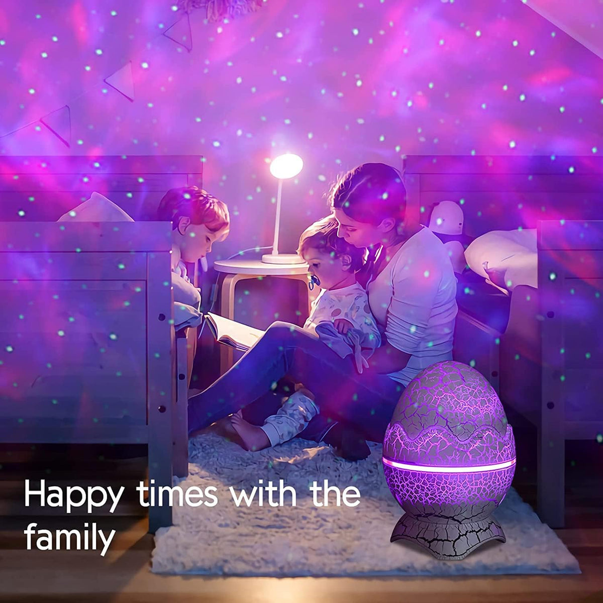 Starlux Dinosaur Egg Galaxy Projector – Aesthetic Bedroom Decor with Starry Ceiling and Warm Glow