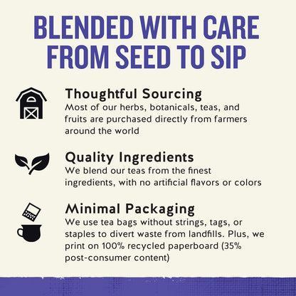 steepable in 4-6 minutes for hot tea, or double-bagged over ice for cold preparation