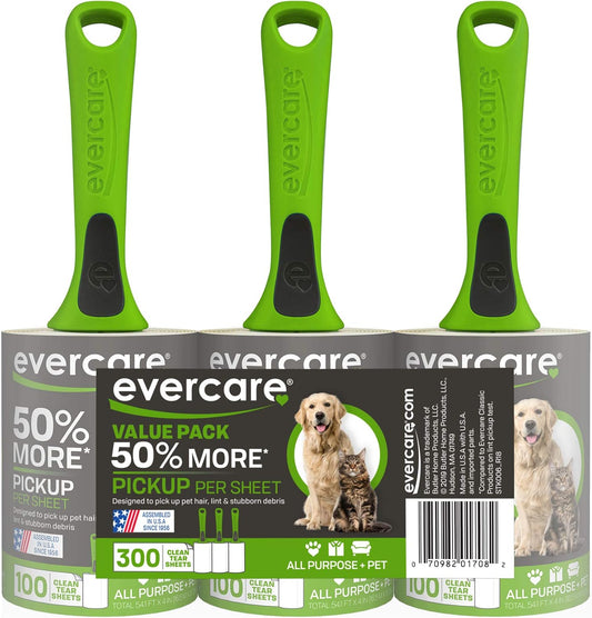 sticky adhesive sheets engineered for pet hair, lint, and debris