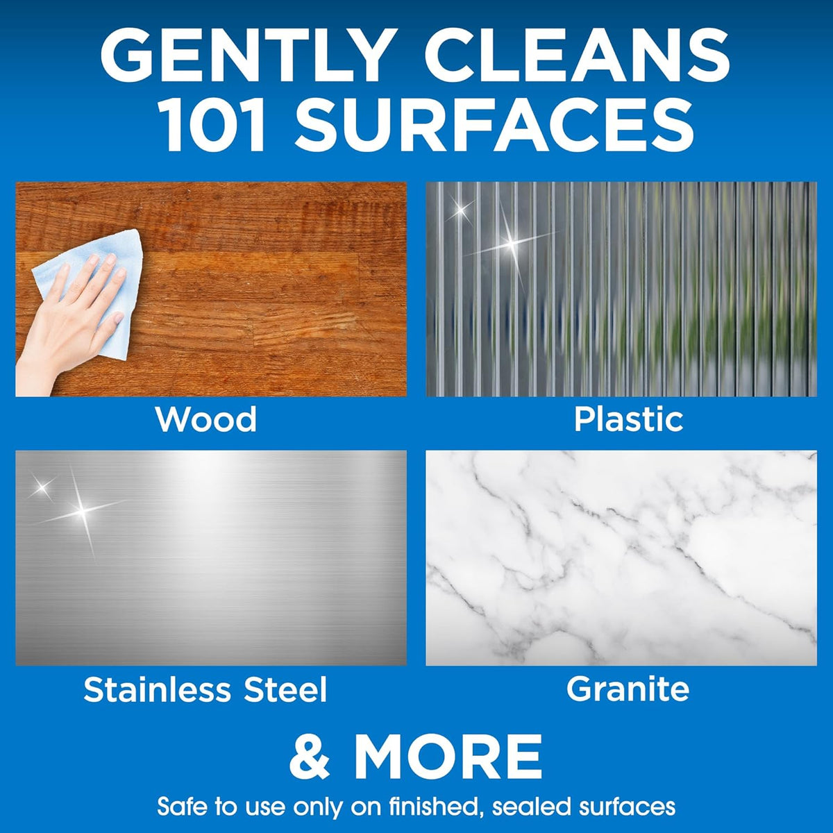 streak-free, residue-free finish