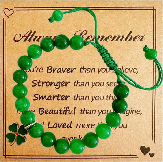 stretch bracelet construction with no clasp for universal fit