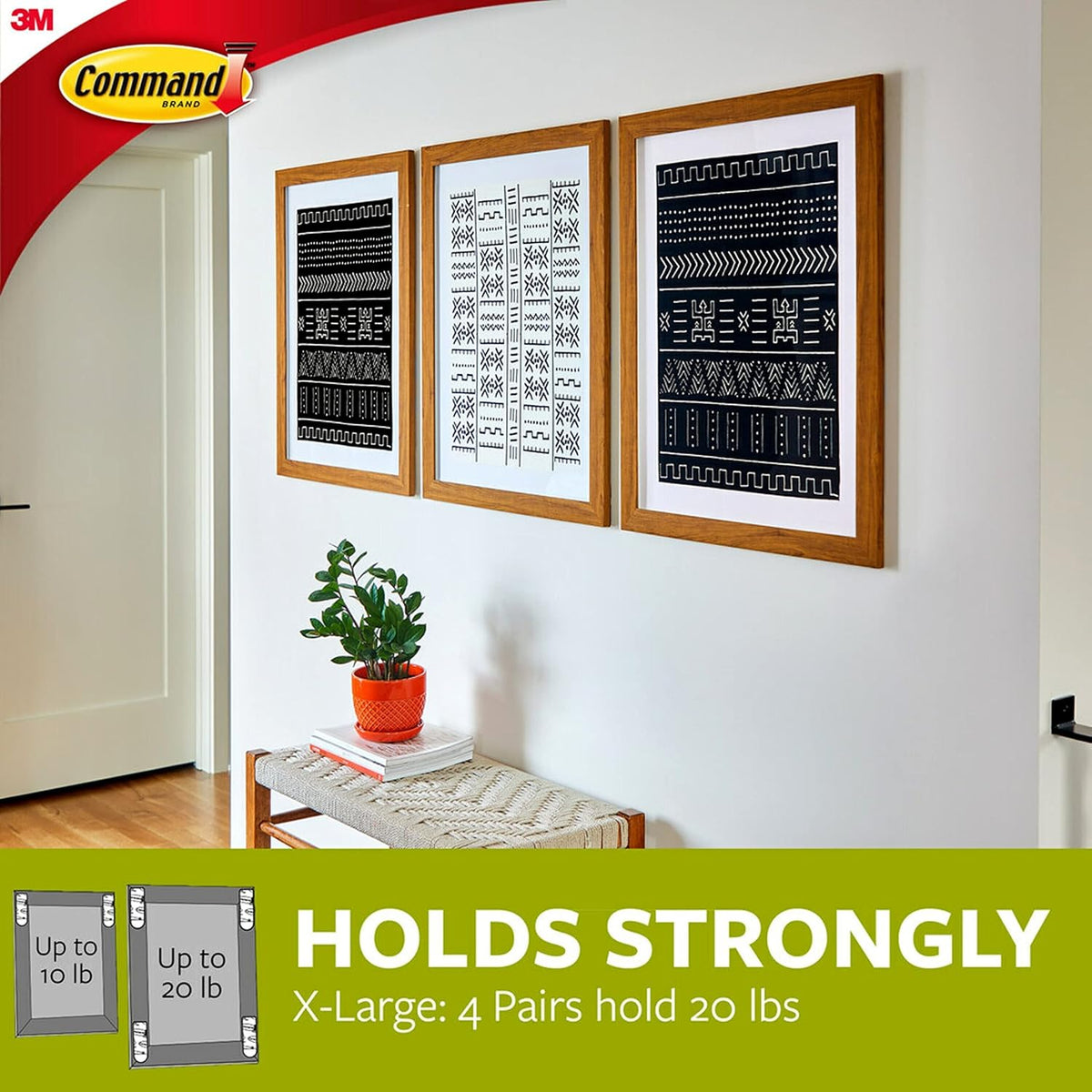 stretch-release removal that prevents wall or paint damage