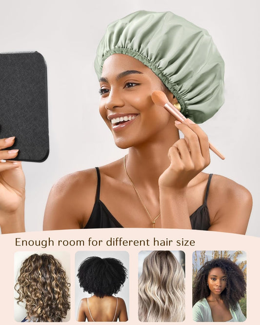 stretchable soft non-slip elastic trim for head sizes up to voluminous hair