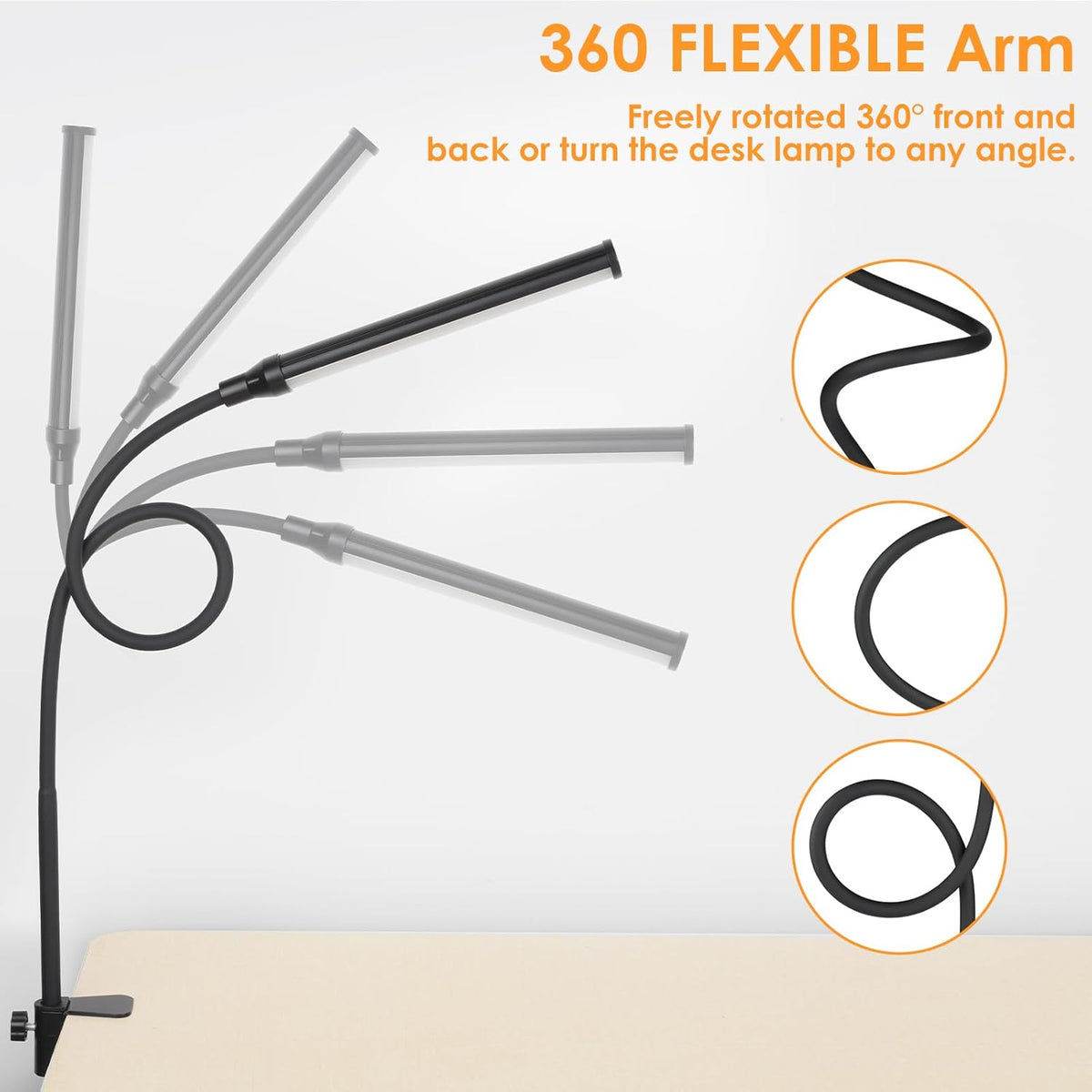 strong metal clamp supporting desktops up to 1.73 inches thick
