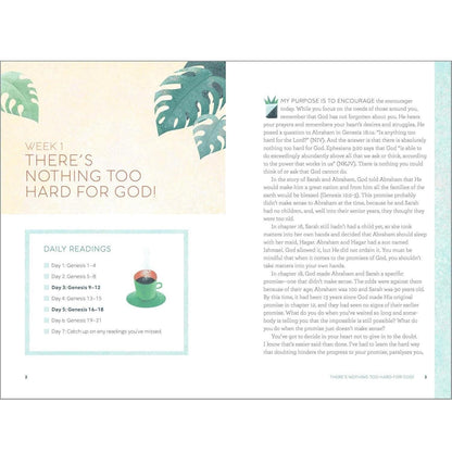 study-focused format with questions and reflections beyond plain reading