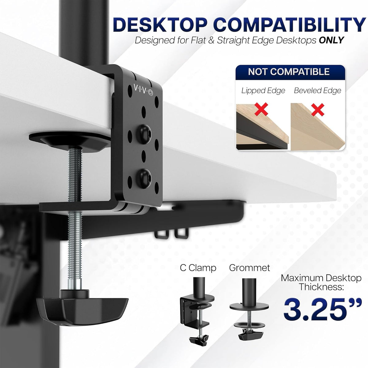 sturdy steel construction backed by a 3-year manufacturer warranty and integrated cable management clips