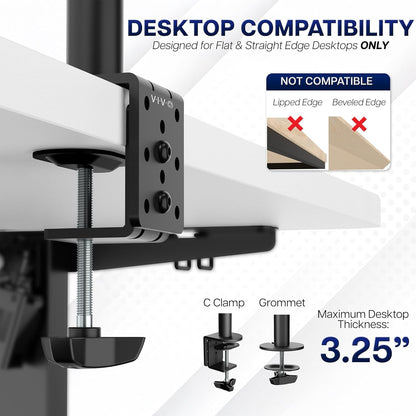 sturdy steel construction backed by a 3-year manufacturer warranty and integrated cable management clips