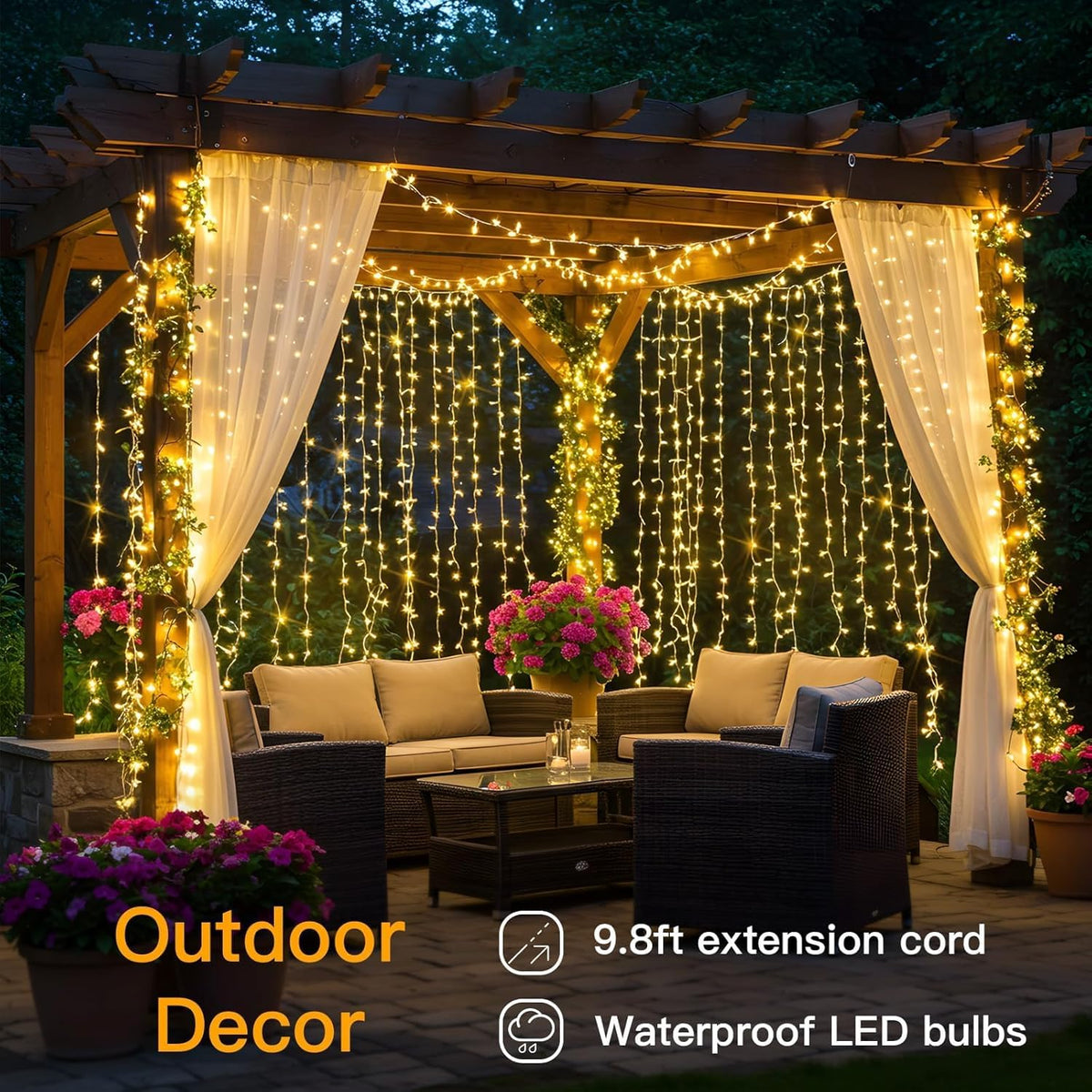 suddus LED Fairy Curtain Lights Housewarming Gift – Cozy Ambient Wall and Window Decor for New Homeowners