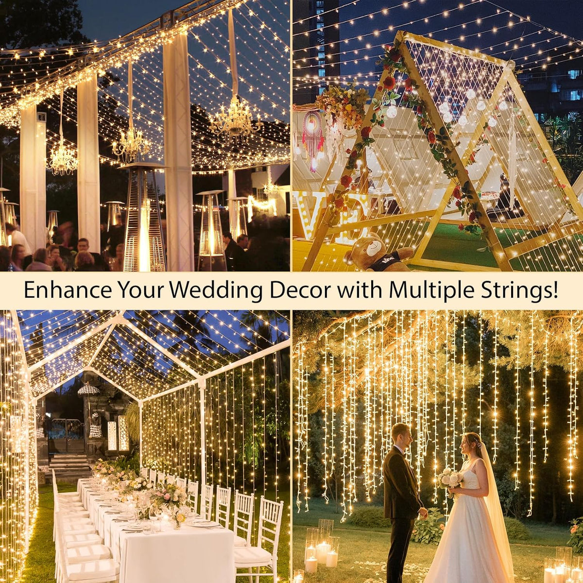 suddus Twinkle String Lights – Charming Housewarming Gift Idea with Timer and 8 Modes, 33ft 100 LED Warm White