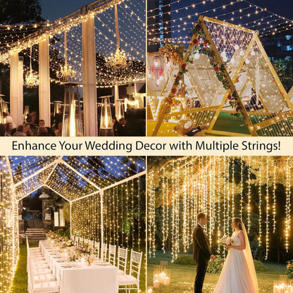 suddus Twinkle String Lights – Charming Housewarming Gift Idea with Timer and 8 Modes, 33ft 100 LED Warm White