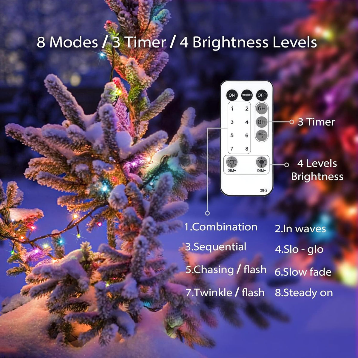 suddus UL588 Certified String Lights – Smokeless, Overheating-Free Holiday Lighting with Built-In Timer Auto Shutoff