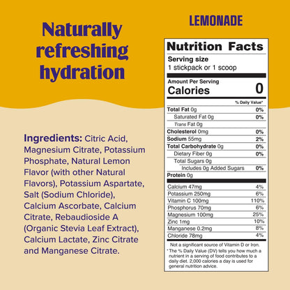 sugar-free formula sweetened with organic stevia leaf and real fruit flavors