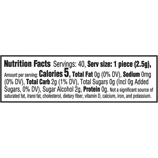sugar-free formula sweetened with xylitol, sorbitol, maltitol, and acesulfame potassium