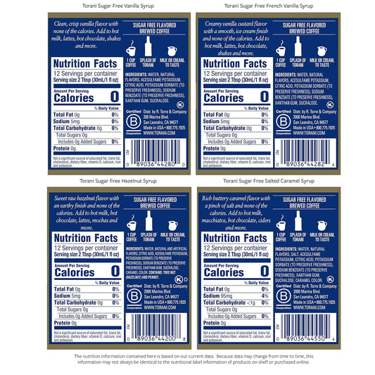 sugar-free sweetening via sucralose and acesulfame potassium with zero calories and zero carbs