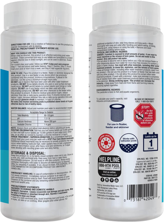 sun-protected chlorine formula for extended outdoor life