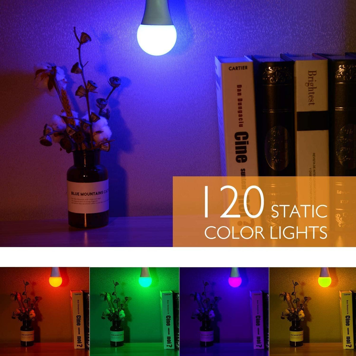 SUNNEST LED Mood Light Bulb 4-Pack – Holiday Gift Idea for Mom and Women, E26 10W 120 Color with Remote Control
