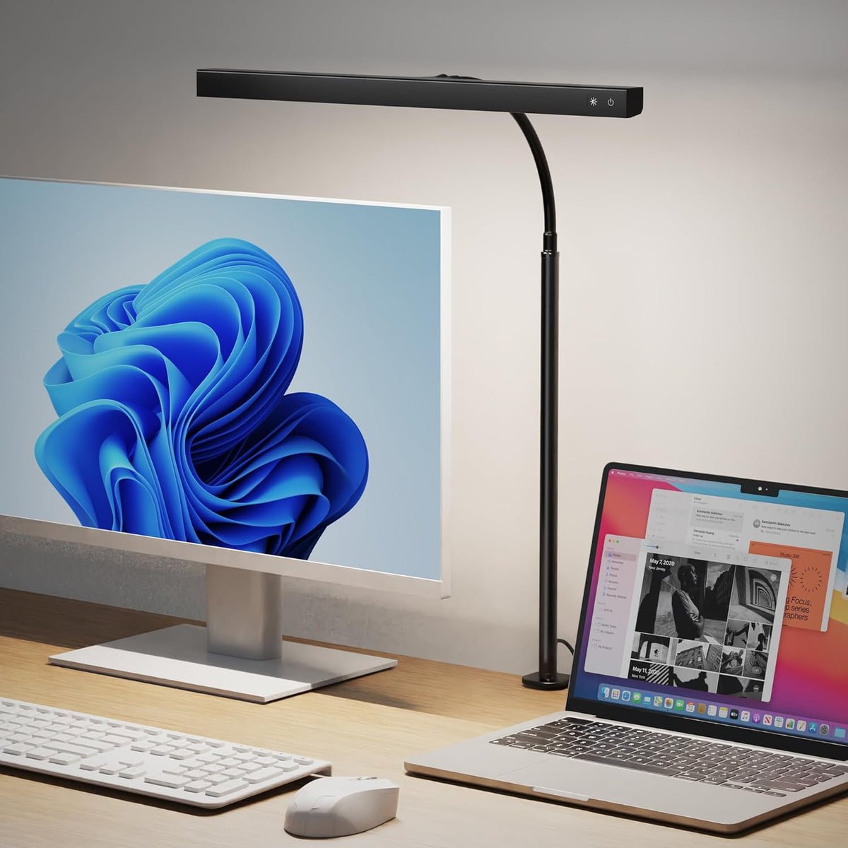 SUPERDANNY LED Desk Lamp – Dimmable Bedside Reading Lamp with 3000K Warm Light for Wind-Down Evenings