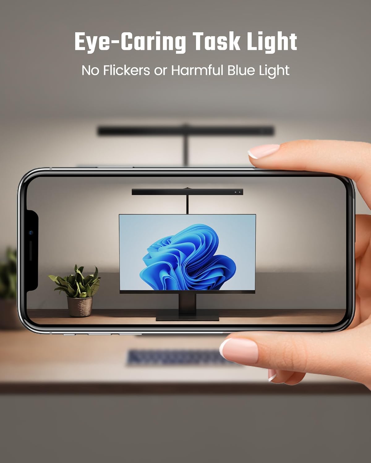 SUPERDANNY LED Desk Lamp – Dimmable Bedside Reading Lamp with 3000K Warm Light for Wind-Down Evenings
