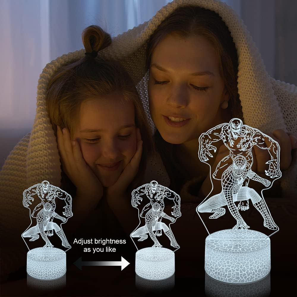 Superhero 3D LED Table Lamp – Stylish Living Room and Office Decor, USB Powered Color Changing Designer Light