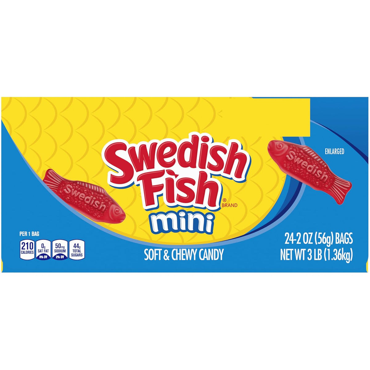 Swedish Fish Mini Candy Bundle – Thoughtful Care Package Snack for Military Service Members, 24 Sealed 2 oz Bags