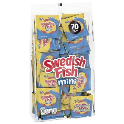 SWEDISH FISH Mini Chewy Candy - Halloween Candy Bowl and Party Favor Pack, 140 Snack-Size Bags