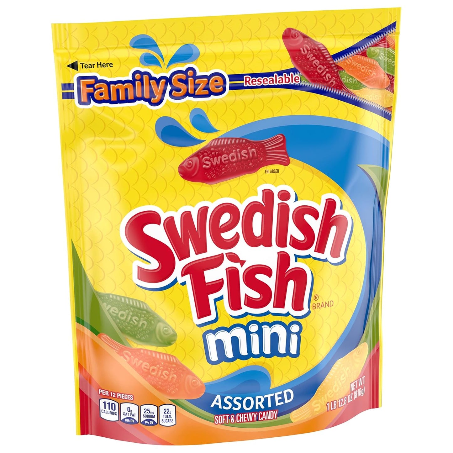 Swedish Fish Mini Gummy Candy – Individually Wrapped Kids Snacks for Birthday Party Favors and School Class Treats, 2 oz Bags