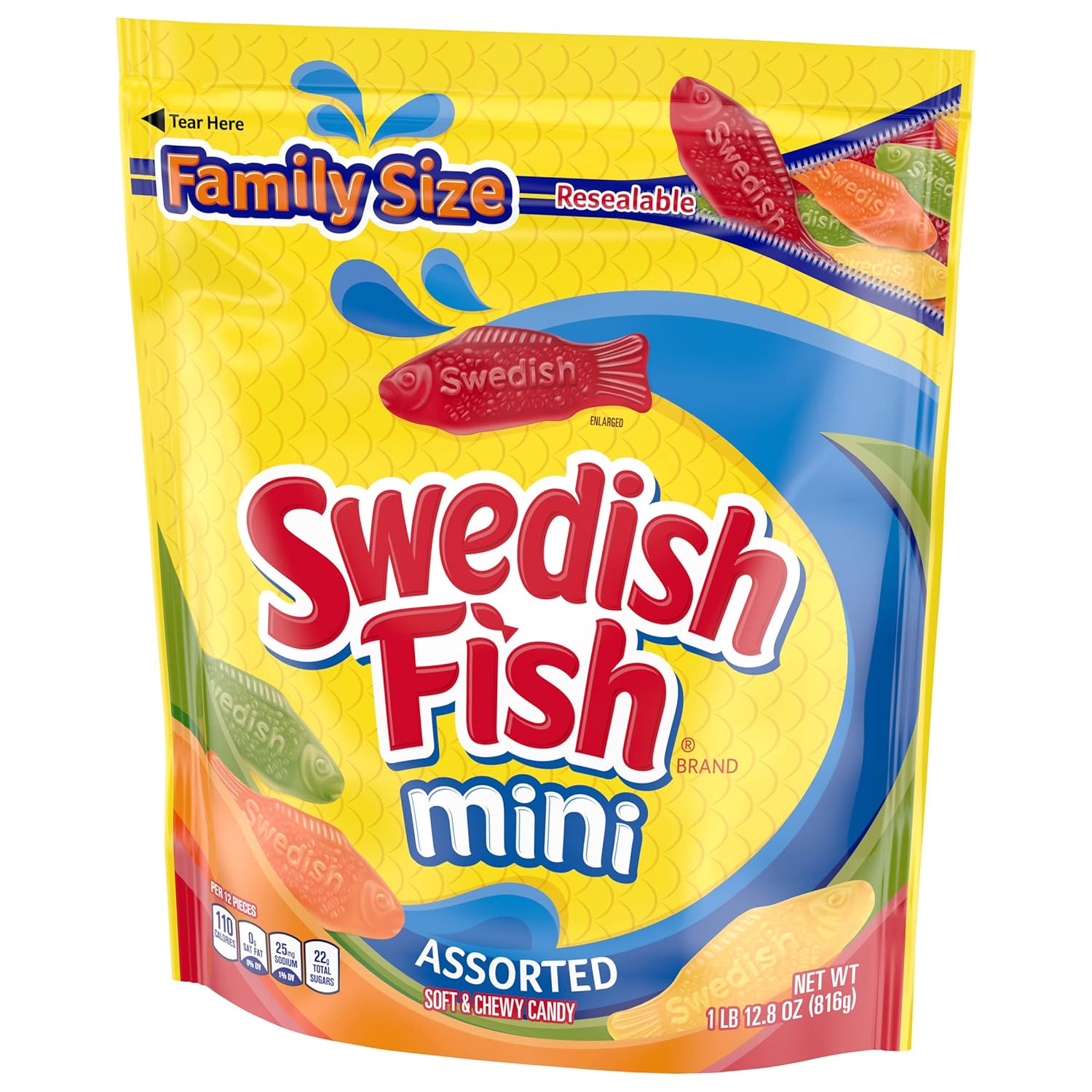 Swedish Fish Mini Gummy Candy – Individually Wrapped Kids Snacks for Birthday Party Favors and School Class Treats, 2 oz Bags