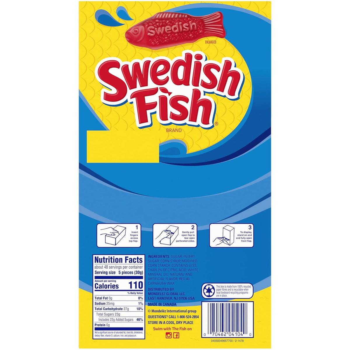 SWEDISH FISH Soft & Chewy Bulk Candy – Patio Party Handouts and Backyard Birthday Favor Bags, 240 Count