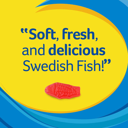SWEDISH FISH Soft & Chewy Candy Fat Free Diet Snack, 12 Pack of 3.1 oz Boxes for Guilt Free Snacking