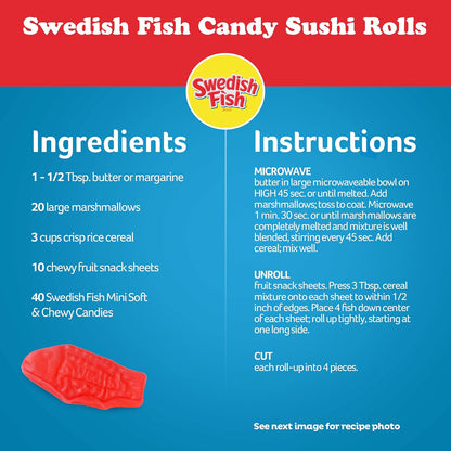 SWEDISH FISH Soft & Chewy Candy Fat Free Diet Snack, 12 Pack of 3.1 oz Boxes for Guilt Free Snacking