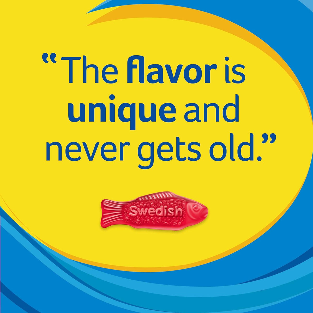 Swedish Fish Soft & Chewy Gummy Candy, Bulk Candy 5 lb for Conference Room Welcome Bowls and Client Meeting Candy Dishes