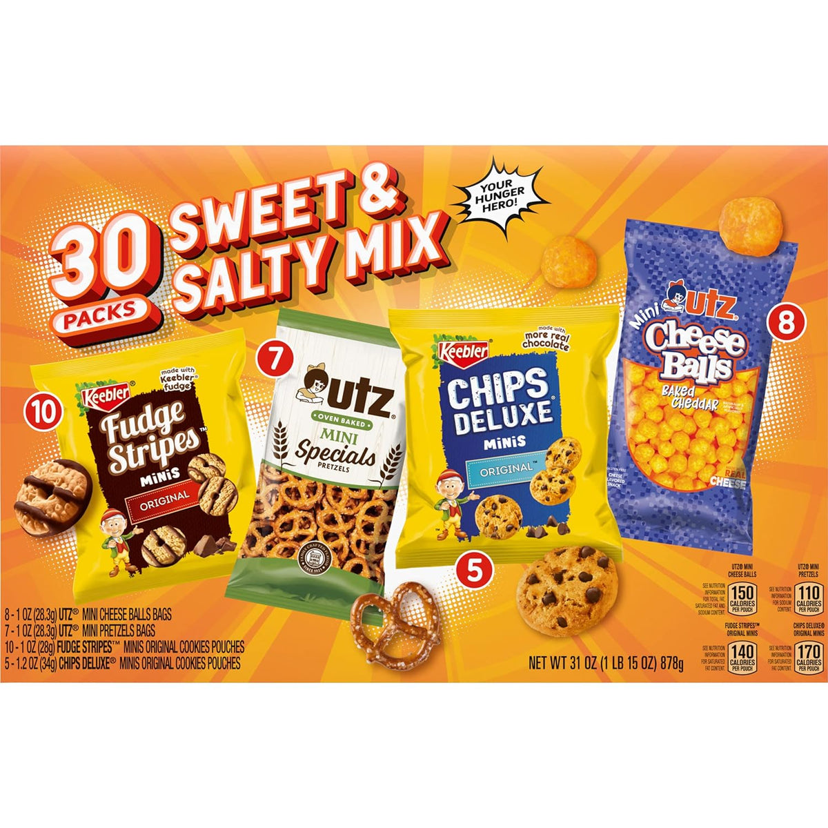 sweet and salty flavor profile in a single assortment