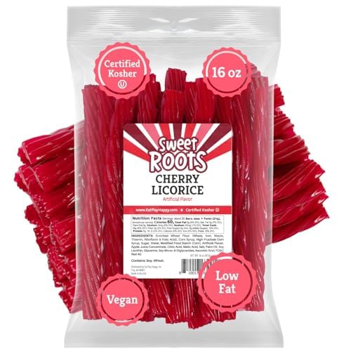 Sweet Roots Blue Raspberry Licorice Twists – 1 Lb Bag of Soft Chewy Candy for Picnic Baskets, Camping Trips, and Road Trips