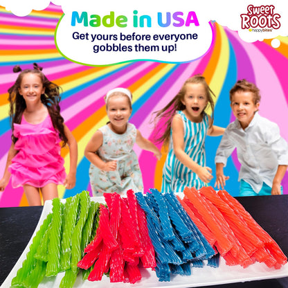 Sweet Roots Blue Raspberry Licorice Twists – 1 Lb Vegan and Gluten-Free Chewy Candy for Mindful Snacking at the Home Office