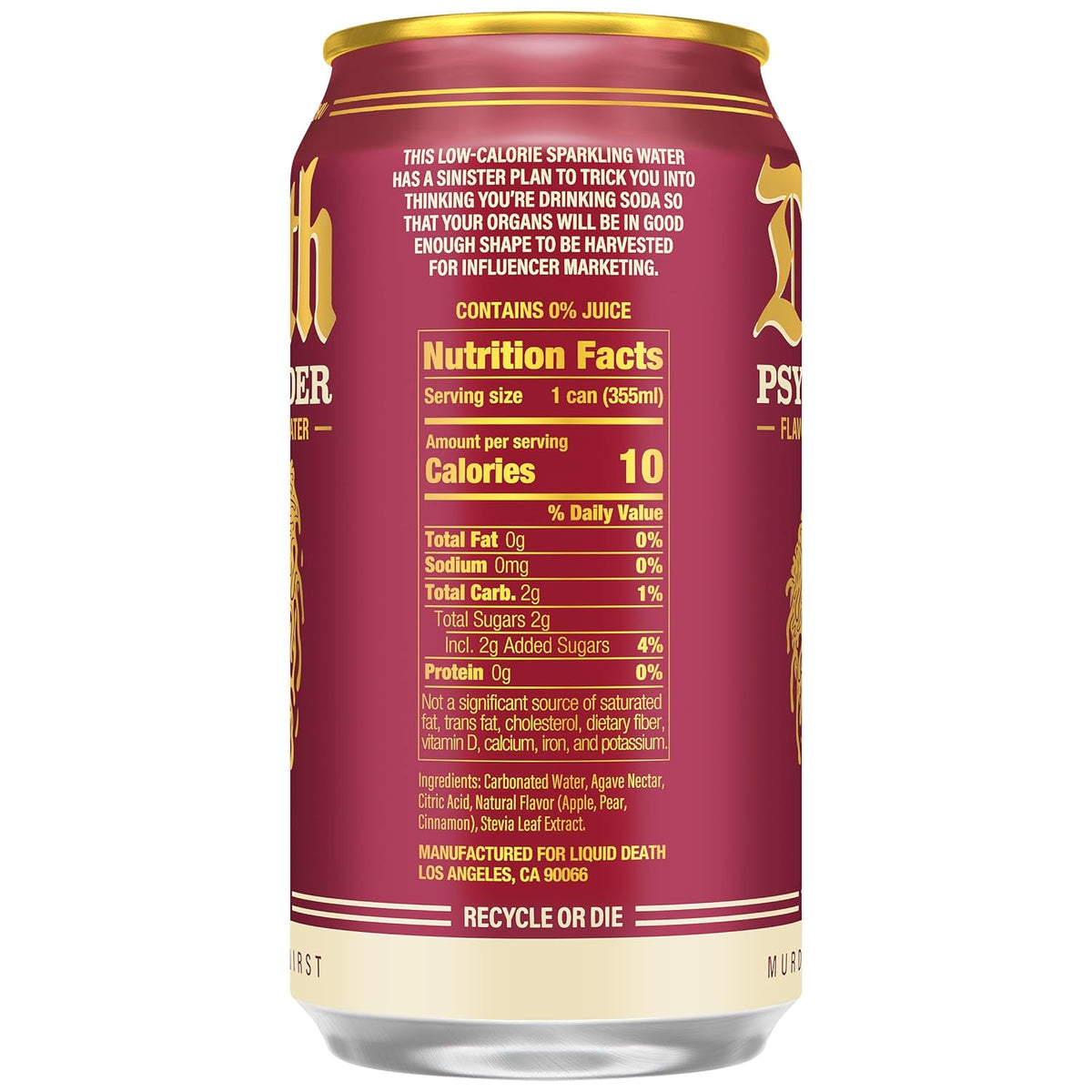 sweetened with agave nectar and stevia leaf extract instead of high-fructose corn syrup or artificial sweeteners