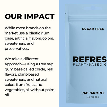 sweetened with xylitol and stevia — no sugar, no aspartame