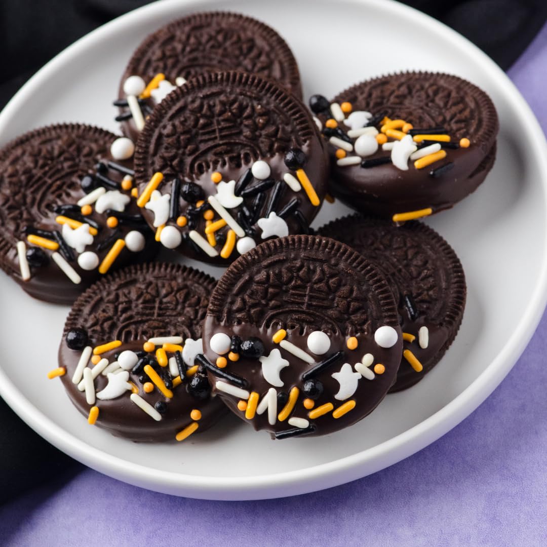 Sweets Indeed Halloween Sprinkle Mix – Nut-Free, Dye-Free Decorating Topper for Kid Birthday Cakes