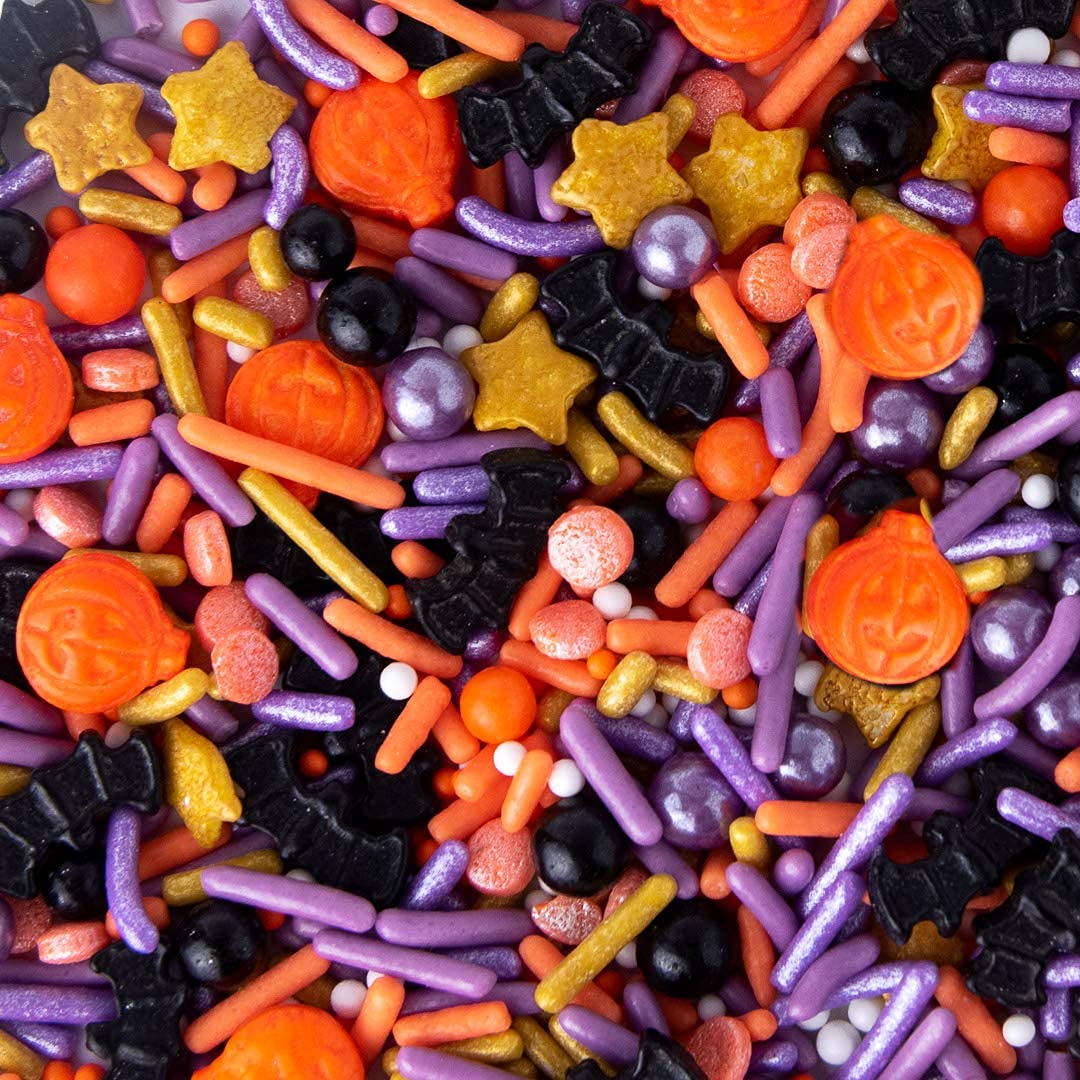 Sweets Indeed Sprinklefetti Toil & Trouble Halloween Sprinkles – Allergy-Friendly Cupcake Toppings for Kids' Classroom Parties