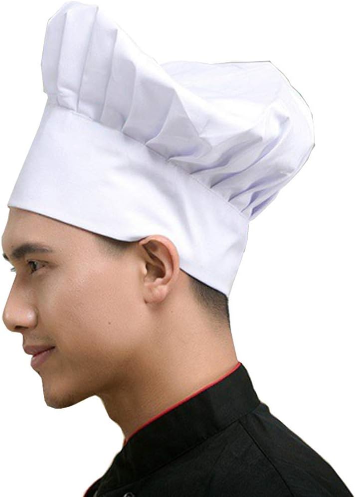 tall pleated chef cap silhouette in classic professional style
