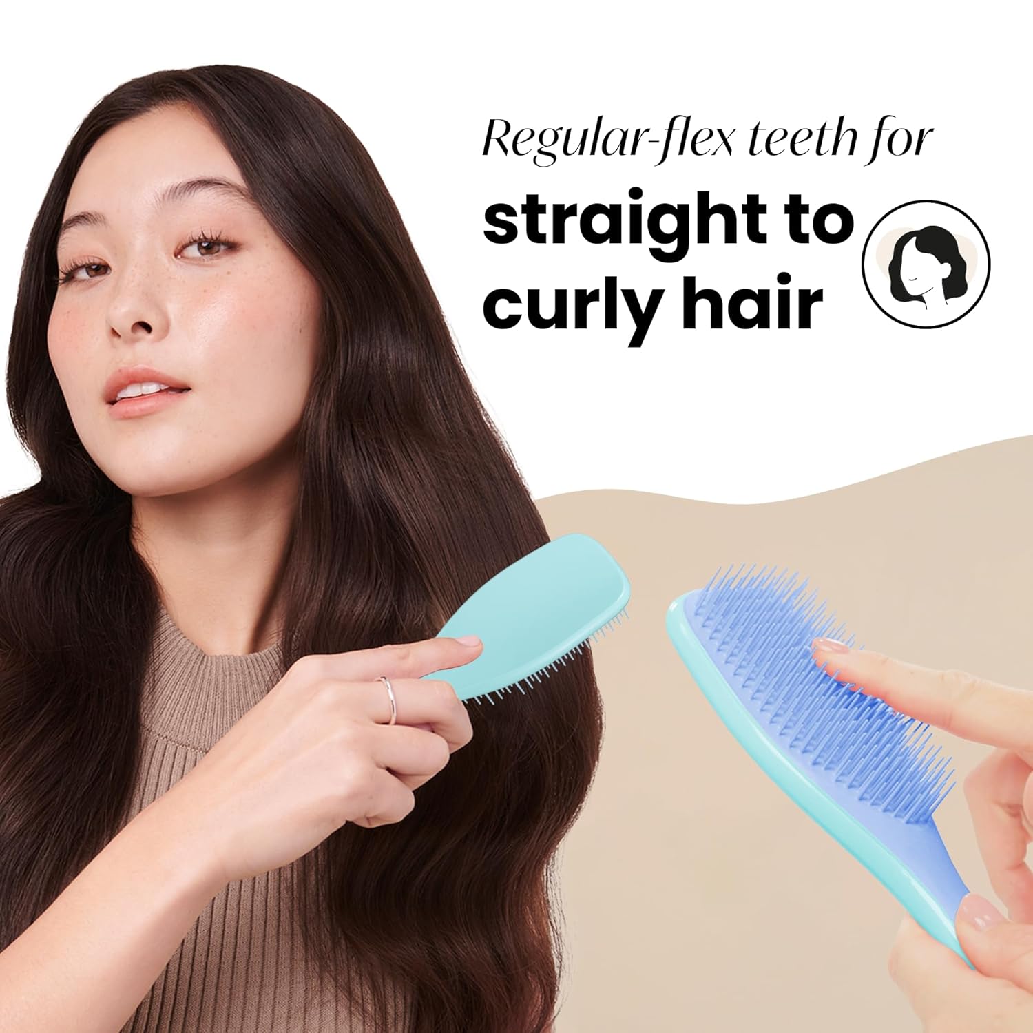Tangle Teezer Ultimate Detangler Brush – Travel-Toiletry Essential for Beach Vacations, Compact Detangling On the Go