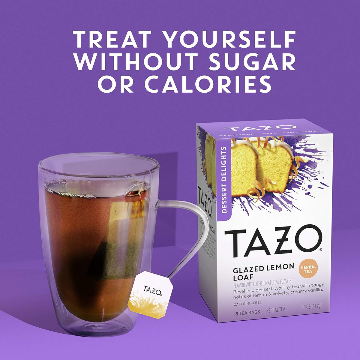 TAZO Glazed Lemon Loaf Herbal Tea – Premium Caffeine-Free Indulgence for the Afternoon Tea Corner