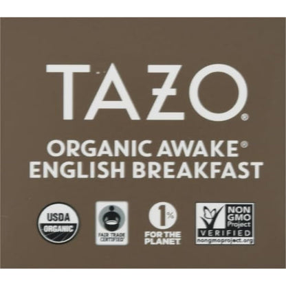 Tazo Organic Awake English Breakfast Black Tea – Simple English Breakfast Blend for Clutter-Free Pantries