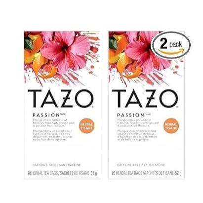 TAZO Passion Herbal Tea – Thoughtful Hostess Gift Box with 20 Count Single-Serve Packs
