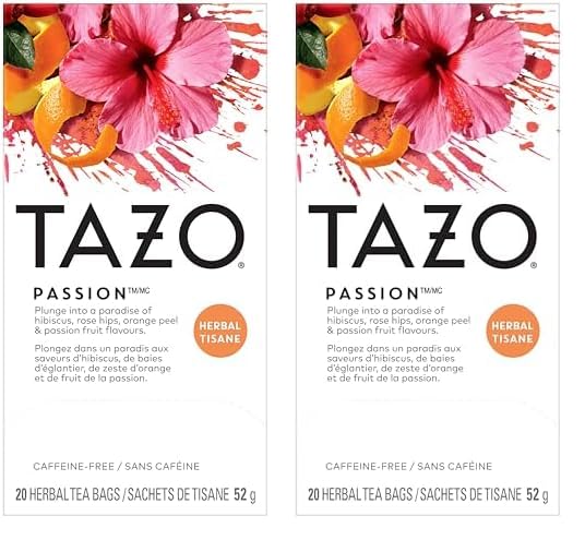 TAZO Passion Herbal Tea – Thoughtful Hostess Gift Box with 20 Count Single-Serve Packs