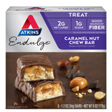 Atkins Endulge Caramel Nut Chew Bar – Valentine's Day Treat for Keto Sweetheart, 1g Sugar
