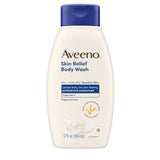 Aveeno Skin Relief Body Wash, Fragrance-Free – Gentle Daily Cleanser Safe for Kids with Dry, Sensitive or Eczema-Prone Skin