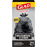 Glad ForceFlex 30 Gallon Trash Bags, Tear Resistant Unscented Bags for Worry Free Home Cleanups, 50 Count