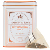 Harney & Sons Hot Cinnamon Spice Tea – Sugar Free Evening Wind Down Ritual, Caffeinated Black Tea Sachets